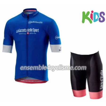 Enfant Tenue Maillot Bleu + Cuissard 2018 Tour d'Italie